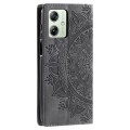 For Motorola Moto G54 Totem Embossed Magnetic Leather Phone Case(Grey)