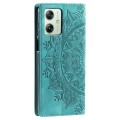 For Motorola Moto G54 Totem Embossed Magnetic Leather Phone Case(Green)