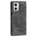 For Motorola Moto G73 Totem Embossed Magnetic Leather Phone Case(Grey)