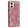 For Motorola Moto G73 Totem Embossed Magnetic Leather Phone Case(Rose Gold)