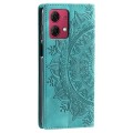 For Motorola Moto G84 Totem Embossed Magnetic Leather Phone Case(Green)