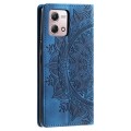 For Motorola Moto G Stylus 2023 4G Totem Embossed Magnetic Leather Phone Case(Blue)