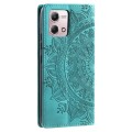 For Motorola Moto G Stylus 2023 4G Totem Embossed Magnetic Leather Phone Case(Green)