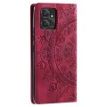 For Motorola Moto G Power 5G 2023 Totem Embossed Magnetic Leather Phone Case(Red)