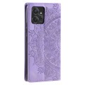 For Motorola Moto G Power 5G 2023 Totem Embossed Magnetic Leather Phone Case(Purple)