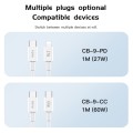 TOTU CB-9-CC 60W USB-C / Type-C to Type-C TPE Data Cable, Length: 1m(White)