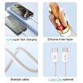 TOTU CB-10-CC 60W USB-C / Type-C to Type-C Silicone Braided Data Cable, Length:1.2m(White)