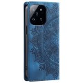 For Xiaomi 14 Pro Totem Embossed Magnetic Leather Phone Case(Blue)