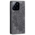 For Xiaomi 14 Pro Totem Embossed Magnetic Leather Phone Case(Grey)