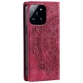 For Xiaomi 14 Pro Totem Embossed Magnetic Leather Phone Case(Red)