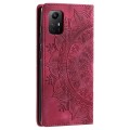 For Xiaomi Redmi Note 12S 4G Global Totem Embossed Magnetic Leather Phone Case(Red)
