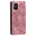 For Xiaomi Redmi Note 12S 4G Global Totem Embossed Magnetic Leather Phone Case(Rose Gold)