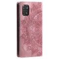 For Xiaomi Redmi Note 11 Global / 11S 4G Totem Embossed Magnetic Leather Phone Case(Rose Gold)