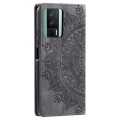 For Xiaomi Redmi K60 / K60 Pro Totem Embossed Magnetic Leather Phone Case(Grey)
