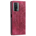 For Xiaomi Redmi K60 / K60 Pro Totem Embossed Magnetic Leather Phone Case(Red)