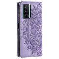 For Xiaomi Redmi K60 / K60 Pro Totem Embossed Magnetic Leather Phone Case(Purple)