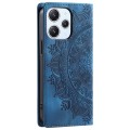 For Xiaomi Redmi 12 4G/5G / Note 12R Totem Embossed Magnetic Leather Phone Case(Blue)