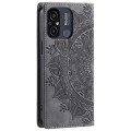 For Xiaomi Redmi 11A 4G Global Totem Embossed Magnetic Leather Phone Case(Grey)