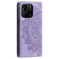 For Xiaomi Redmi 10A 4G Global / Poco C55 Totem Embossed Magnetic Leather Phone Case(Purple)