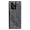 For Xiaomi Redmi Note 12 Pro Global Totem Embossed Magnetic Leather Phone Case(Grey)