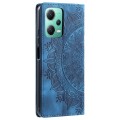 For Xiaomi Redmi Note 12 5G Global Totem Embossed Magnetic Leather Phone Case(Blue)