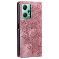 For Xiaomi Redmi Note 12 5G Global Totem Embossed Magnetic Leather Phone Case(Rose Gold)