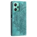 For Xiaomi Redmi Note 12 5G Global Totem Embossed Magnetic Leather Phone Case(Green)