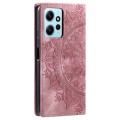 For Xiaomi Redmi Note 12 4G Global Totem Embossed Magnetic Leather Phone Case(Rose Gold)