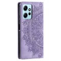 For Xiaomi Redmi Note 12 4G Global Totem Embossed Magnetic Leather Phone Case(Purple)