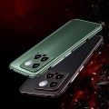 For Xiaomi 14 Pro Aurora Series Lens Protector + Metal Frame Phone Case(Green Silver)