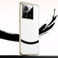 For Xiaomi Redmi K60 Gilt Leather Electroplated Phone Case(White)