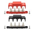 CP-4018 M10+M8 Power Distribution Block Terminal Studs Set with Terminals(Black + Red)
