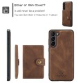 For Samsung Galaxy S24 5G JEEHOOD J01 Retro Magnetic Detachable Wallet Phone Case(Brown)