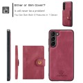 For Samsung Galaxy S24 5G JEEHOOD J01 Retro Magnetic Detachable Wallet Phone Case(Red)
