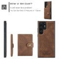 For Samsung Galaxy S24 Ultra 5G JEEHOOD J01 Retro Magnetic Detachable Wallet Phone Case(Brown)