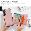 For Samsung Galaxy A55 5G JEEHOOD J01 Retro Magnetic Detachable Wallet Phone Case(Pink)