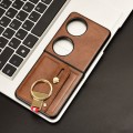 For Huawei Pocket 2 Wristband Leather Back Phone Case(Brown)