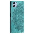 For Samsung Galaxy A04e 4G/F04/M04 Totem Embossed Magnetic Leather Phone Case(Green)