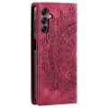 For Samsung Galaxy A05s Totem Embossed Magnetic Leather Phone Case(Red)