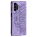 For Samsung Galaxy A13 4G / 5G Totem Embossed Magnetic Leather Phone Case(Purple)