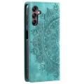 For Samsung Galaxy A15 4G Totem Embossed Magnetic Leather Phone Case(Green)