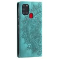 For Samsung Galaxy A21s Totem Embossed Magnetic Leather Phone Case(Green)