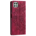 For Samsung Galaxy A22 5G / A22s 5G Totem Embossed Magnetic Leather Phone Case(Red)