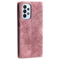 For Samsung Galaxy A23 4G / F23 5G Totem Embossed Magnetic Leather Phone Case(Rose Gold)