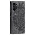 For Samsung Galaxy A32 4G Totem Embossed Magnetic Leather Phone Case(Grey)