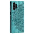 For Samsung Galaxy A32 4G Totem Embossed Magnetic Leather Phone Case(Green)