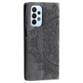 For Samsung Galaxy A33 5G Totem Embossed Magnetic Leather Phone Case(Grey)