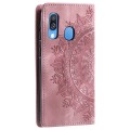 For Samsung Galaxy A40 Totem Embossed Magnetic Leather Phone Case(Rose Gold)