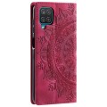 For Samsung Galaxy A42 5G / M42 5G Totem Embossed Magnetic Leather Phone Case(Red)