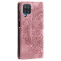 For Samsung Galaxy A42 5G / M42 5G Totem Embossed Magnetic Leather Phone Case(Rose Gold)